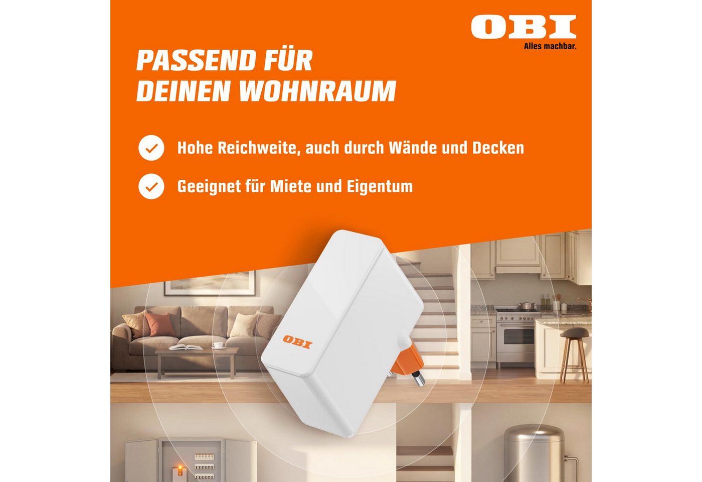 OBI Strommessgerät ENERGY TRACKER – Smarter Stromzähler-Ausleser mit App, Proprietär, App-Steuerung, Echtzeit-Verbrauch, DSGVO-konform – Bild 5 von 5