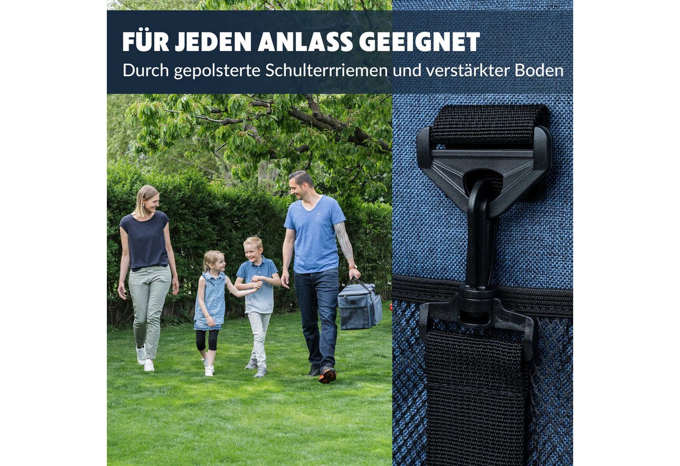 Obics Thermobehälter 30 Liter, Gross faltbar Kühltasche Isoliertasche für Essen in Tupperware – Bild 5 von 5