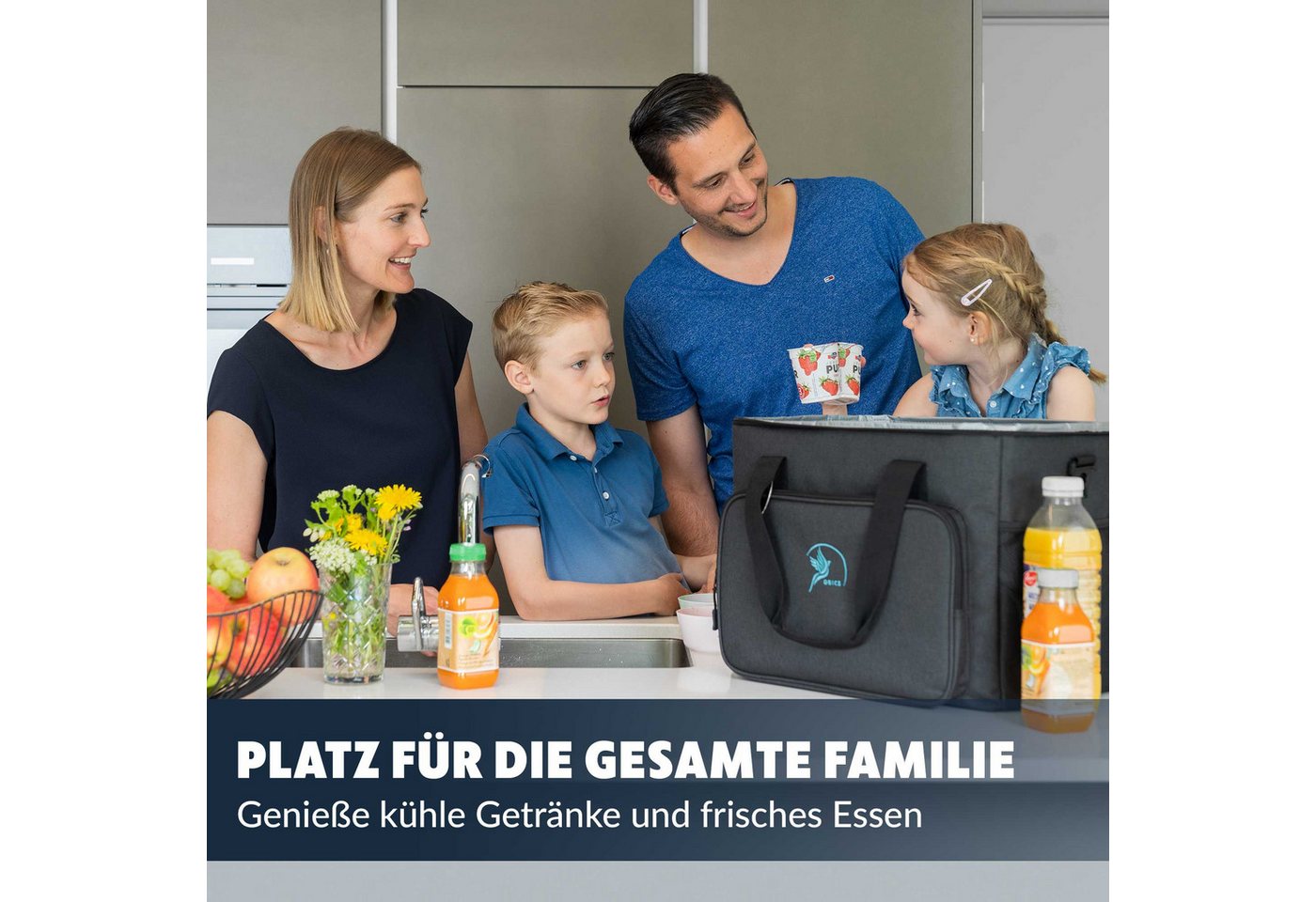 Obics Thermobehälter 30 Liter, Gross faltbar Kühltasche Isoliertasche für Essen in Tupperware – Bild 2 von 5