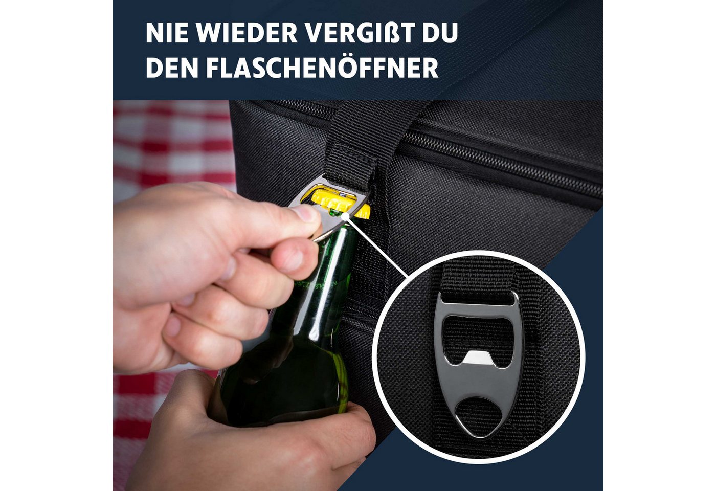 Obics Thermobehälter 30 Liter, Gross faltbar Kühltasche Isoliertasche für Essen in Tupperware – Bild 4 von 5
