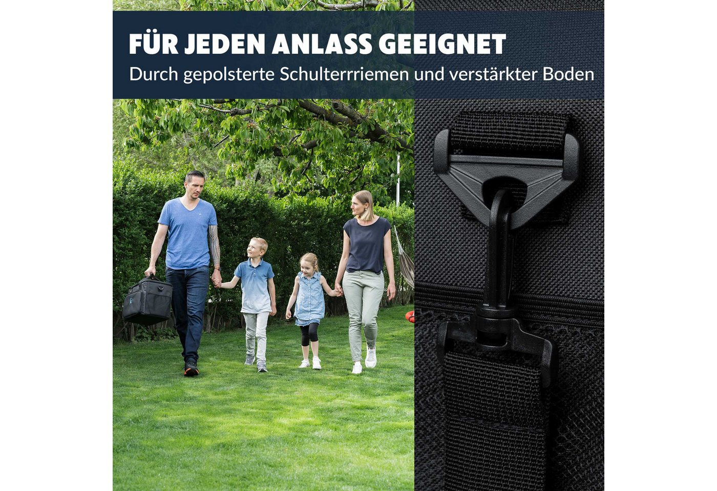 Obics Thermobehälter 30 Liter, Gross faltbar Kühltasche Isoliertasche für Essen in Tupperware – Bild 5 von 5