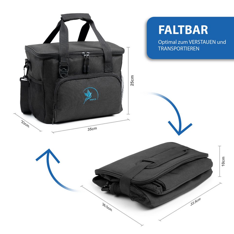Obics Thermobehälter, (2-teilig), 20 Liter Kühltasche mit Kühlakku und integriertem Flaschenöffner – Bild 4 von 5