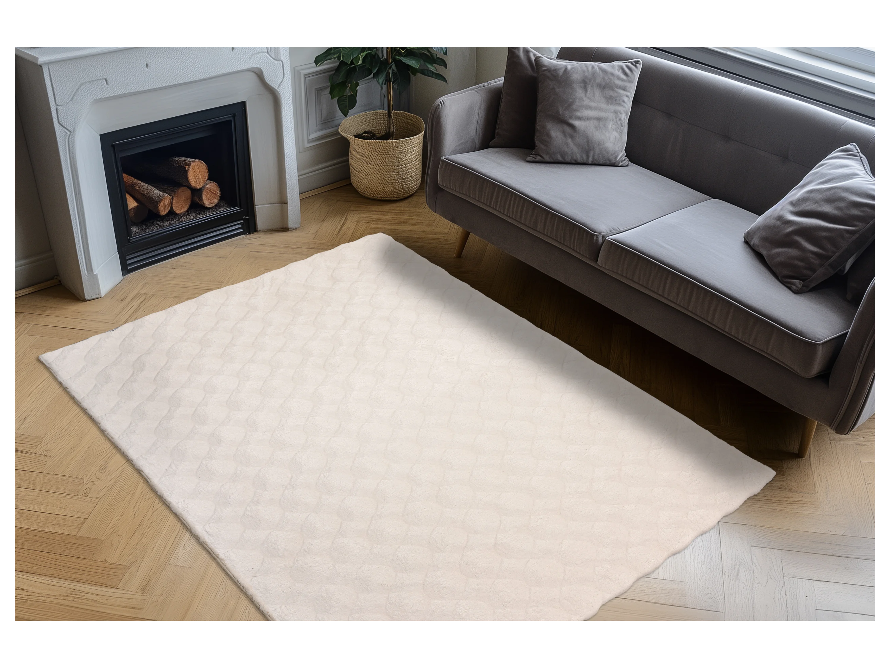 OBSESSION My Diamond Cut 800 (Rechteckig, creame, 120 x 170 cm) – Bild 2 von 4