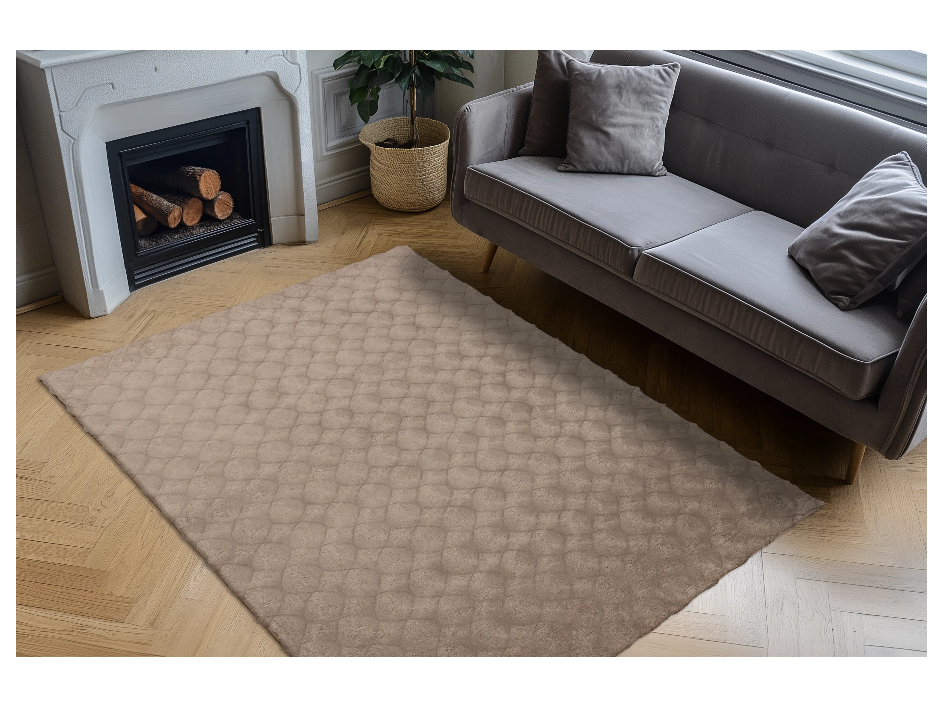 OBSESSION My Diamond Cut 800 (Rechteckig, Taupe, 80 x 150 cm) – Bild 2 von 4