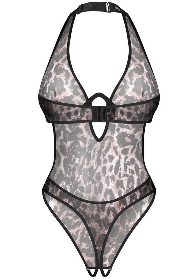 Obsessive Stringbody Addia Body mit offenem Schritt im Leoparden-Look (1-tlg) Offene Rückenpartie – Bild 5 von 5