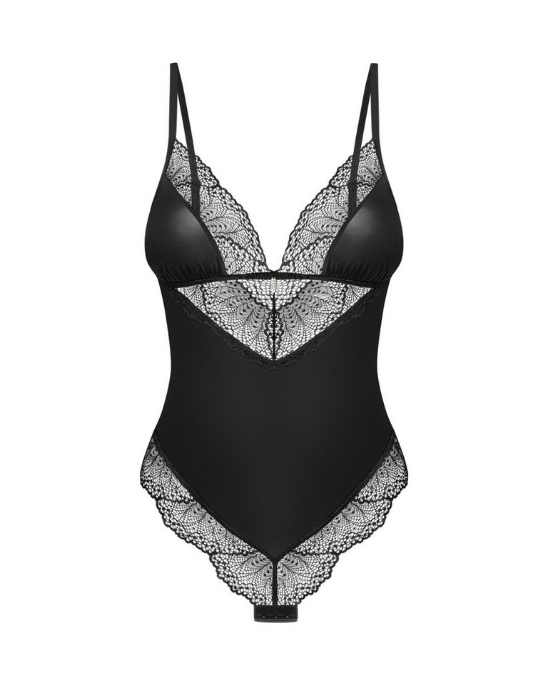 Obsessive Stringbody Lobellis Body mit zarten Spitzendetails - schwarz (1-tlg) mit zarten Spitzendetails verziert – Bild 3 von 4