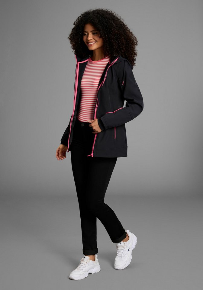Ocean Sportswear Softshelljacke aus recyceltem Polyester atmungsaktiv, wasserabweisend, windabweisend, Übergangsjacke – Bild 4 von 5