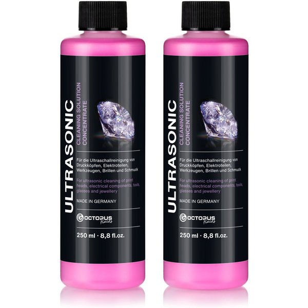 OCTOPUS Fluids Ultraschallreiniger 2x250ml Ultraschall Spezialreinigungskonzentrat Amethyst, 2x 250 ml Made in Germany