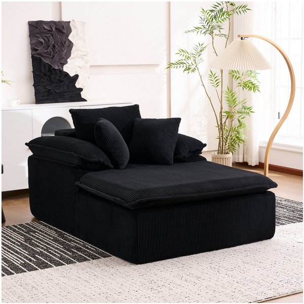 Odikalo Loungesofa Schlafsofa Relaxsofa Freizeitsofa Polstermöbel mehrfarbig, Ein 122 cm hohes, rahmenloses Relaxsofa im Indoor-Stil. Es bietet hohen Lesekomfor
