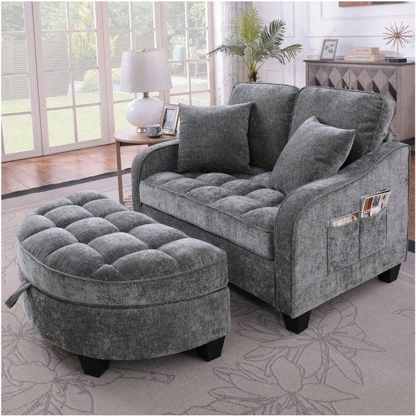 Odikalo Schlafsofa Multifunktionales Platzsparend 3-in-1 Sofa-Bett Aufbewahrungs-Hocker, mit Schlaffunktion und Stauraum, 3-in-1-Sofa mit Liegefunktion