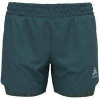 ODLO Damen 2-in-1 Shorts "Run Easy 5", Größe XS in Blau