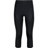 ODLO Damen Funktionsunterhose Evolution Warm 3/4 Baselayer Dreiviertellang, Größe XL in Schwarz