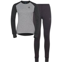 ODLO Damen Funktionsunterwäsche "Active Warm Eco" Set 2-teilig, Größe XS in Grau