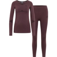 ODLO Damen Funktionswäsche-Set Fundamentals Performance Warm, Größe M in Rot