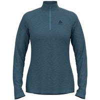ODLO Damen Rollkragen m.RV lg.Arm Da ESSENTIALS CW 200, Größe M in Blau