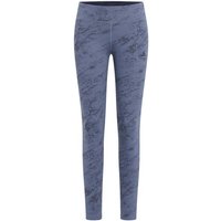 ODLO Damen Tights Tights ZEROWEIGHT PRINT REFLEC, Größe S in Blau