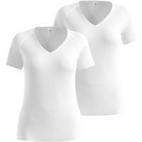 ODLO Damen Unterhemden ku.Arm Da ACTIVE LIGHT 2 PACK, Größe XS in Weiß