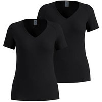 ODLO Damen Unterhemden ku.Arm Da ACTIVE LIGHT 2 PACK, Größe XS in Schwarz