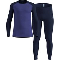 ODLO Herren Funktionsunterwäsche "Active Warm Eco" Set 2-teilig, Größe M in Blau