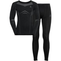 ODLO Herren Funktionswäsche-Set Fundamentals Performance Warm, Größe L in Schwarz