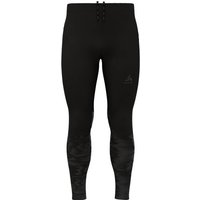 ODLO Herren Tights ZEROWEIGHT WARM REFLECT, Größe XXL in Schwarz