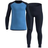 ODLO Herren Unterwäsche/Sets lang He/Uni ACTIVE WARM Special Set, Größe XL in Blau