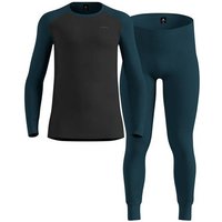 ODLO Herren Unterwäsche/Sets lang He/Uni ACTIVE WARM Special Set, Größe S in Schwarz