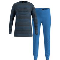 ODLO Kinder Unterwäsche/Sets lang Ki ACTIVE WARM SET, Größe 128 in Blau