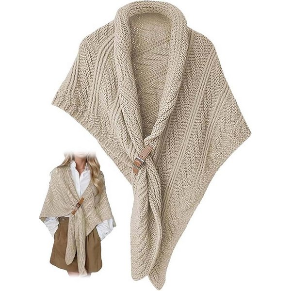 Oemmn Modeschal Damen-Schal, multifunktionaler Dreieckstuch,Poncho, Kopftuch