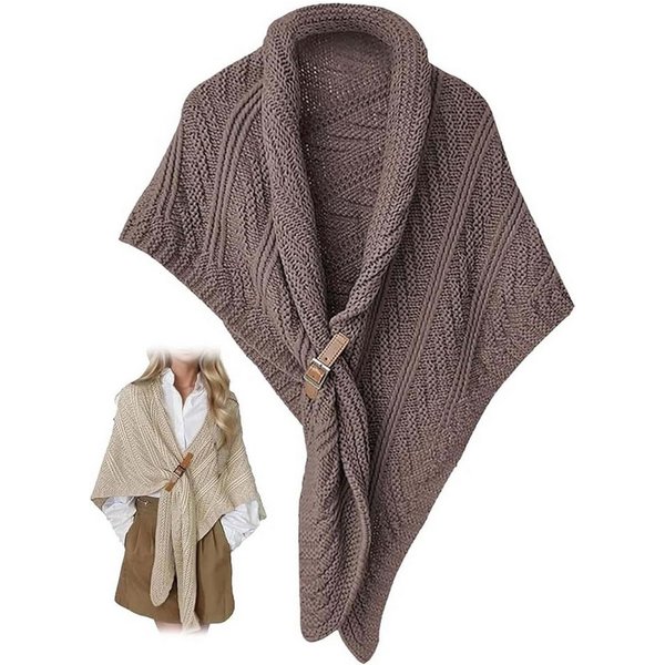 Oemmn Modeschal Damen-Schal, multifunktionaler Dreieckstuch,Poncho, Kopftuch