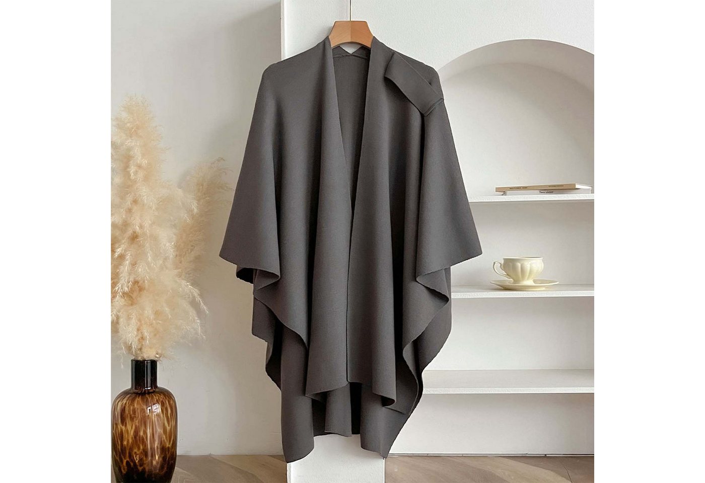 Oemmn Poncho Damen Schal,Poncho,Wärmender Schal für alle Jahreszeiten – Bild 2 von 3