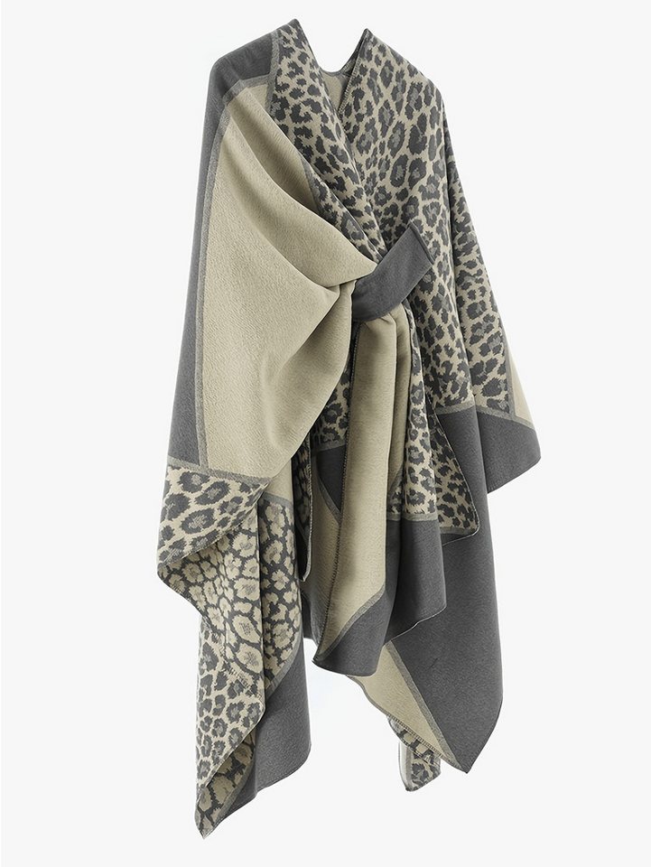Oemmn Poncho Damen Schal,Poncho,Wärmender Schal für alle Jahreszeiten – Bild 2 von 3