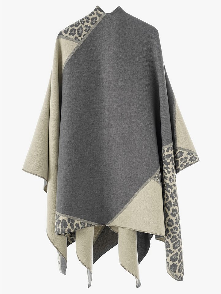 Oemmn Poncho Damen Schal,Poncho,Wärmender Schal für alle Jahreszeiten – Bild 3 von 3