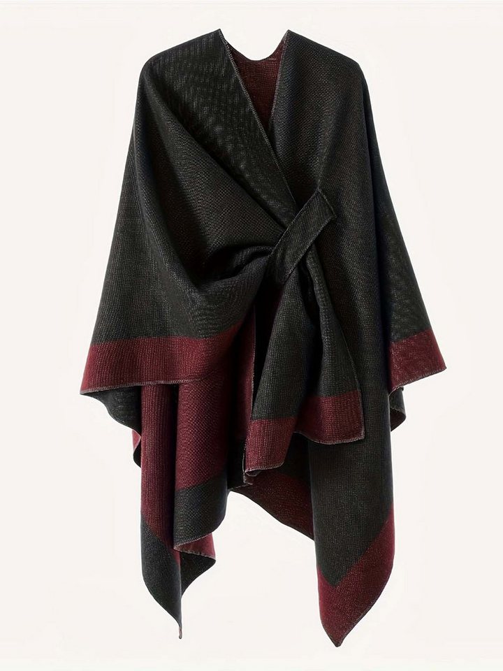 Oemmn Poncho Damen Schal,Poncho,Wärmender Schal für alle Jahreszeiten – Bild 2 von 4