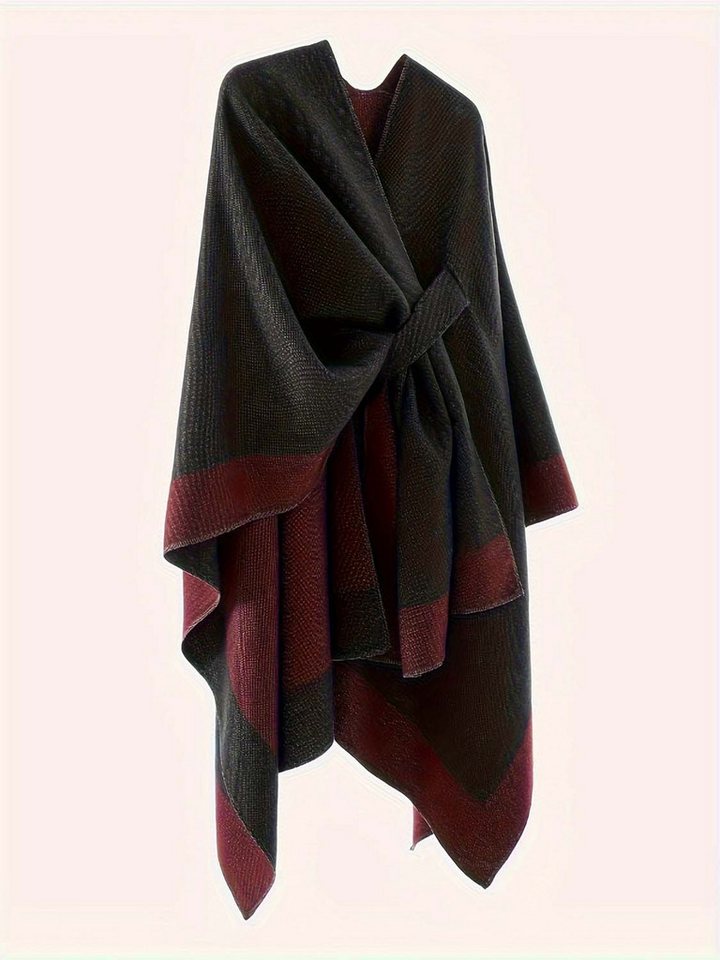 Oemmn Poncho Damen Schal,Poncho,Wärmender Schal für alle Jahreszeiten – Bild 4 von 4