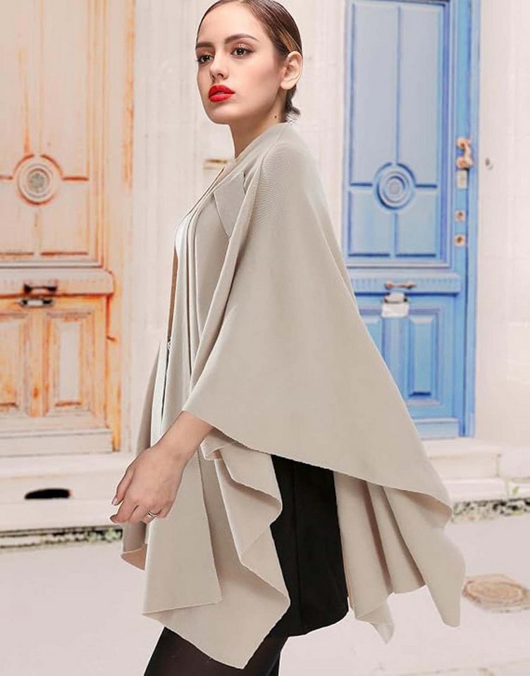 Oemmn Poncho Damen Schal,Poncho,Wärmender Schal für alle Jahreszeiten – Bild 2 von 5