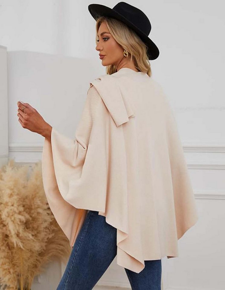 Oemmn Poncho Damen Schal,Poncho,Wärmender Schal für alle Jahreszeiten – Bild 5 von 5