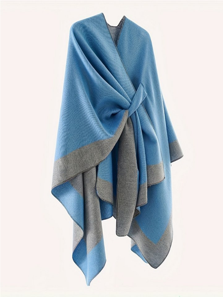 Oemmn Poncho Damen Schal,Poncho,Wärmender Schal für alle Jahreszeiten – Bild 4 von 4