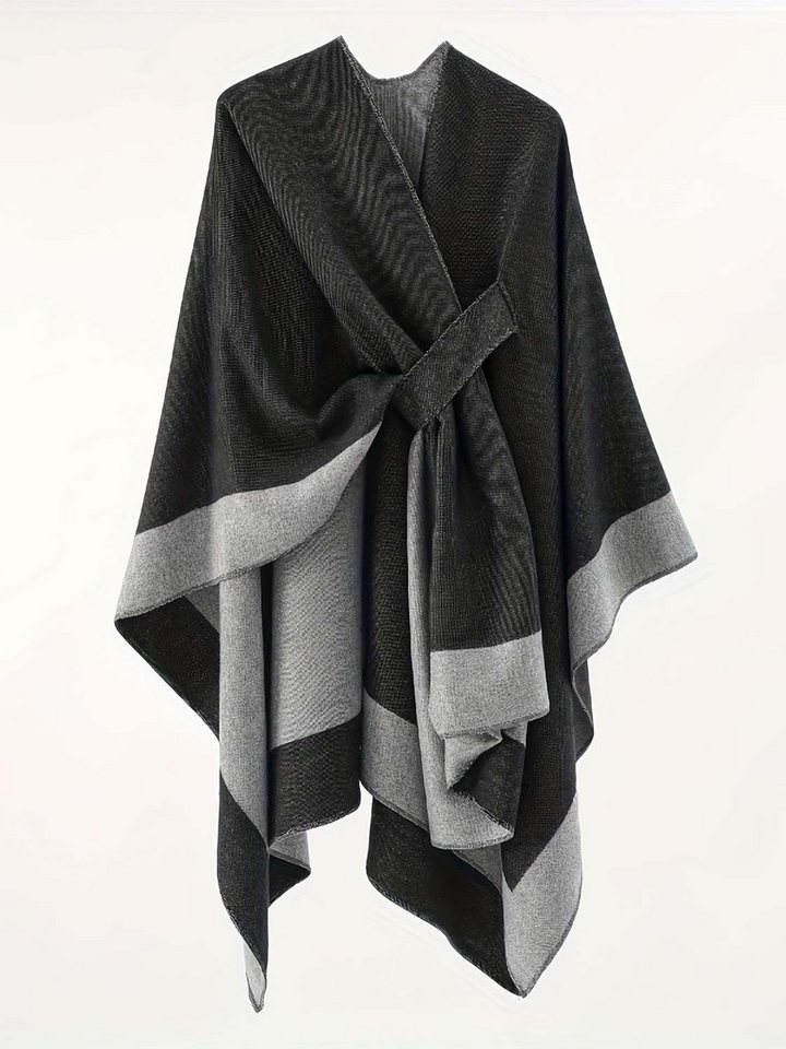 Oemmn Poncho Damen Schal,Poncho,Wärmender Schal für alle Jahreszeiten – Bild 2 von 3