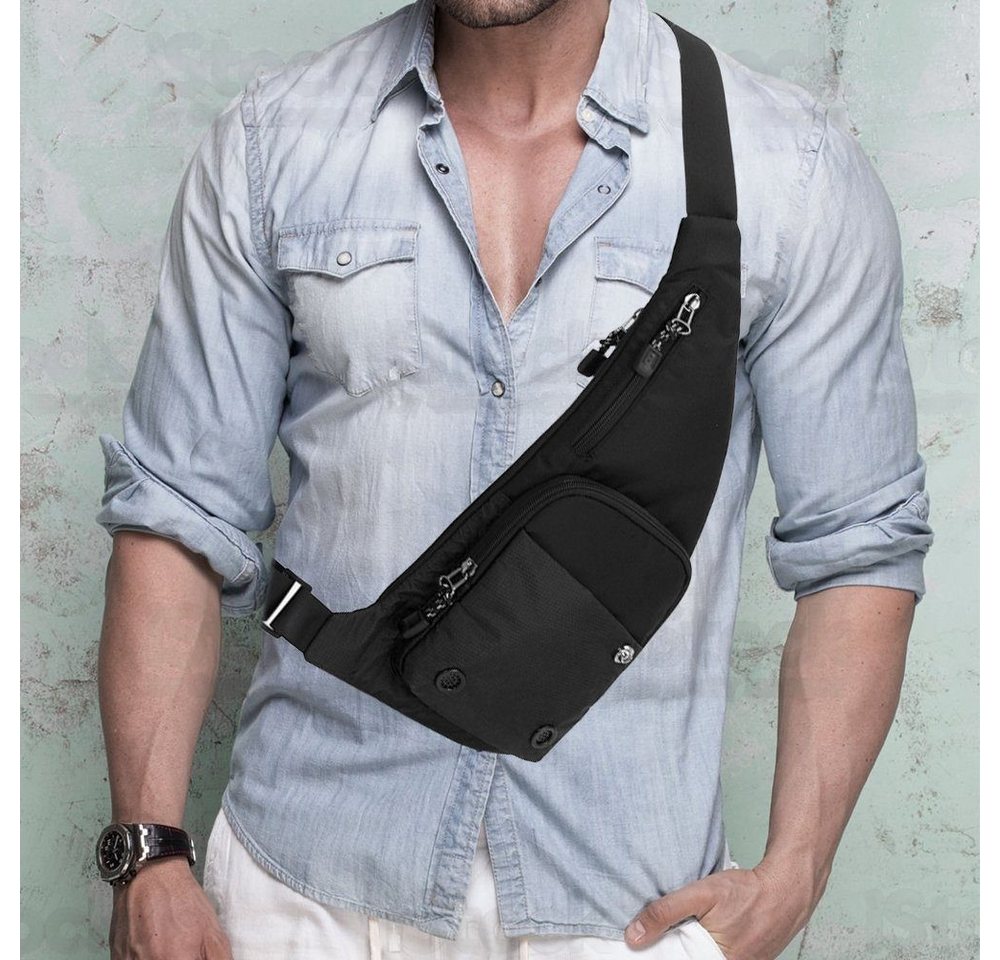Oemmn Umhängetasche Schultertaschen, Wasserdicht Brusttasche, Sling Bag – Bild 5 von 5