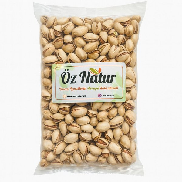 Öz Natur Nüsse, Pistazien mit Schale aus Kalifornien (geröstet & gesalzen)