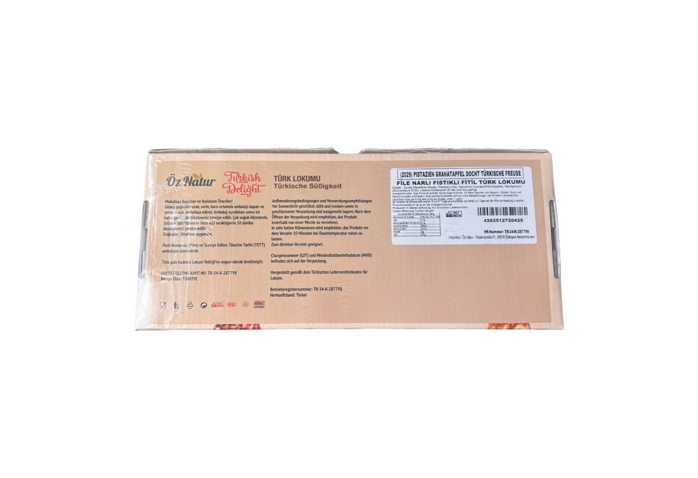 Öz Natur Süßigkeit, Turkish Delight Pistazien und Granatapfel 500g – Bild 4 von 4