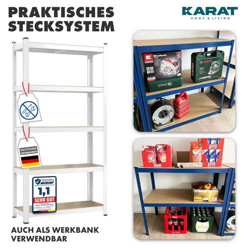 Office Marshal Schwerlastregal Grizzly, Erhältlich in 4 Größen, Standregal, Gesamtlast: 875 kg – Bild 5 von 5