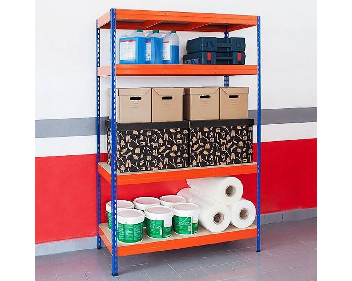 Office Marshal Schwerlastregal Weitspannregal, Erhältlich in 5 Größen, Standregal, 1200 kg Tragkraft – Bild 3 von 4