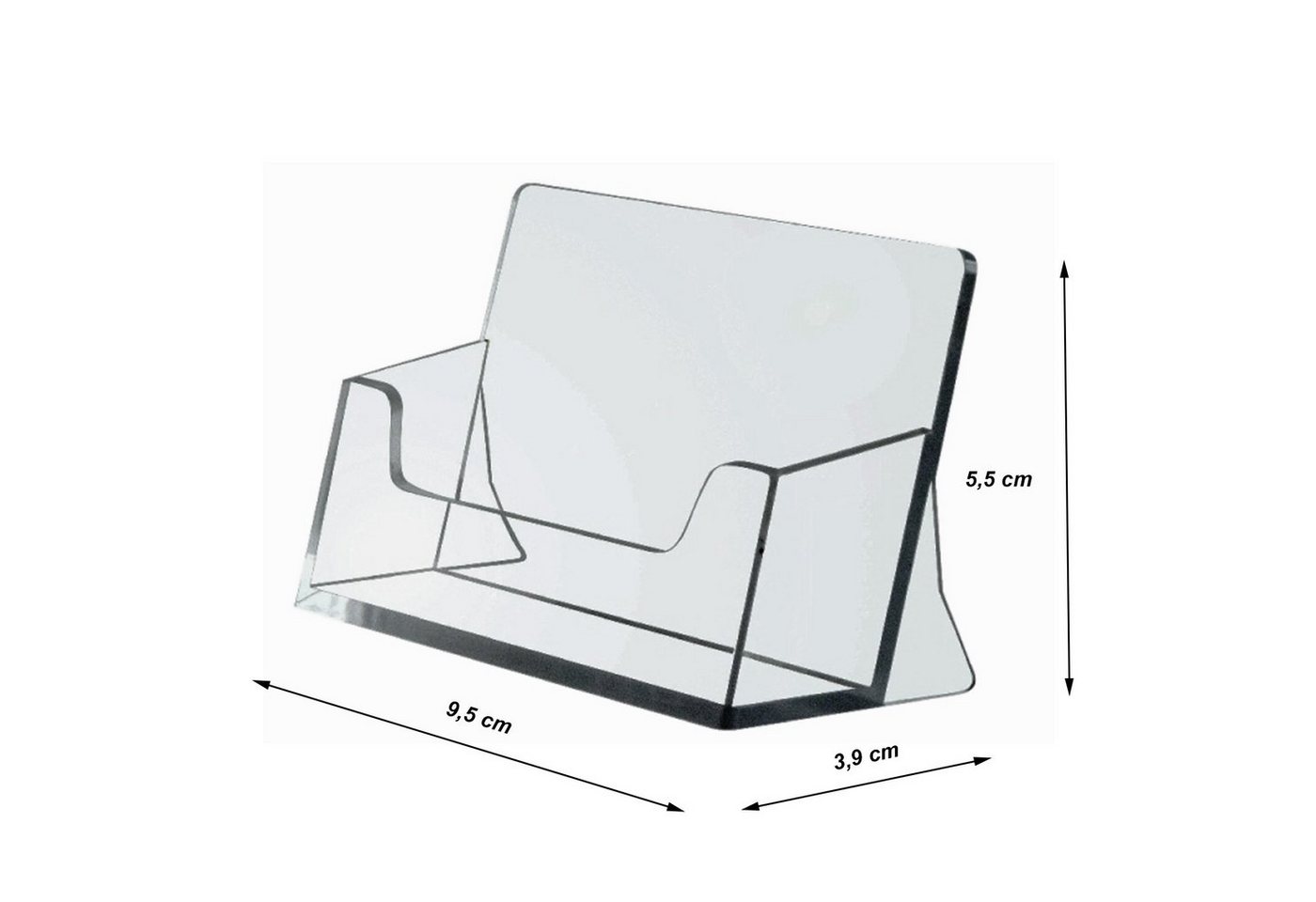 ogoPLUS Visitenkarten Visitenkartenständer Querformat transparent / Visitenkartenhalter, Modern Aktuell – Bild 2 von 5