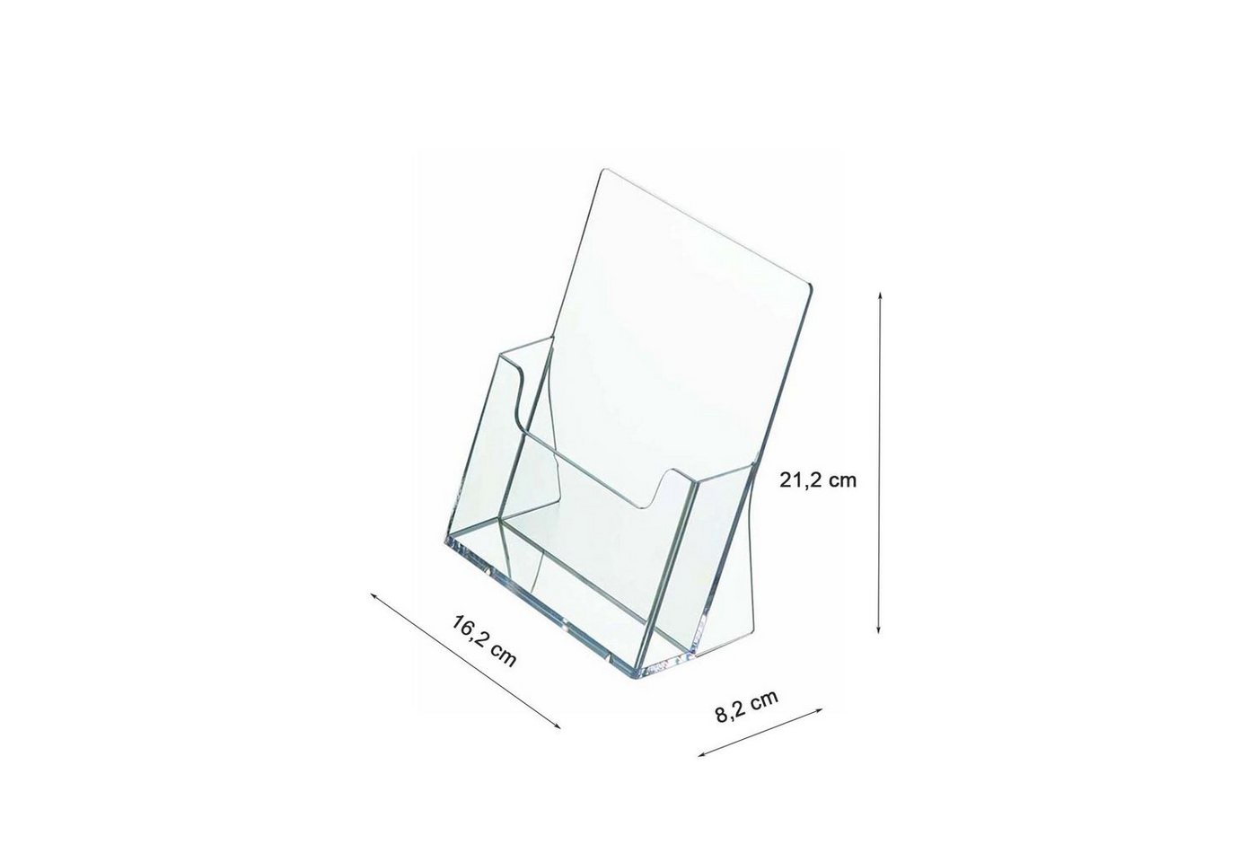ogoPLUS Zeitungsständer Prospektständer DIN A5 Hochformat Prospekthalter Flyer-Ständer (Prospektbox, Tisch-Aufsteller), Optimale Präsentationsfläche für Ihre Fl – Bild 2 von 5