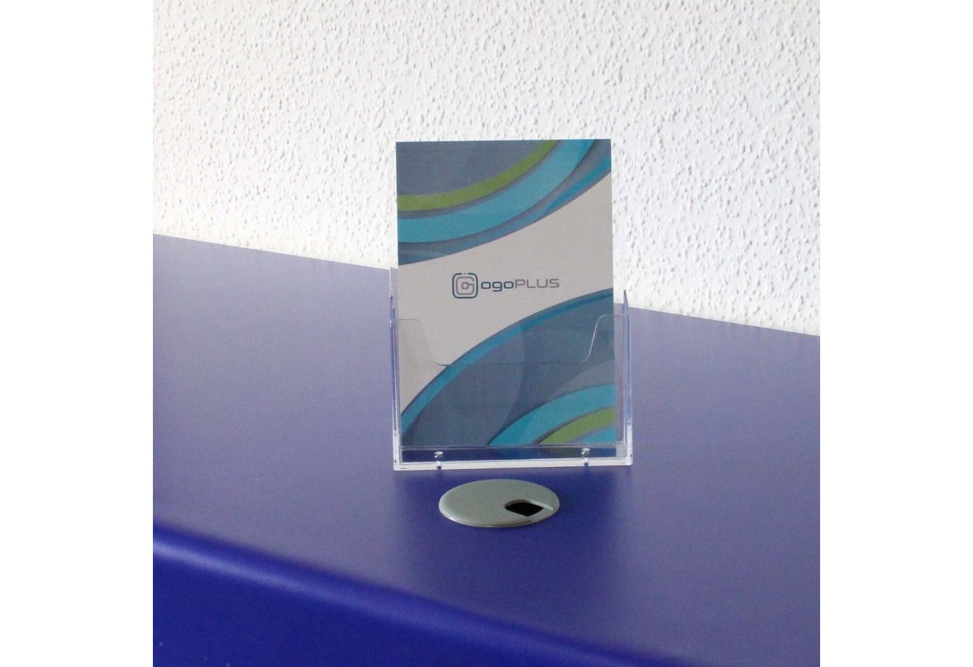 ogoPLUS Zeitungsständer Prospektständer DIN A5 Hochformat Prospekthalter Flyer-Ständer (Prospektbox, Tisch-Aufsteller), Optimale Präsentationsfläche für Ihre Fl – Bild 4 von 5