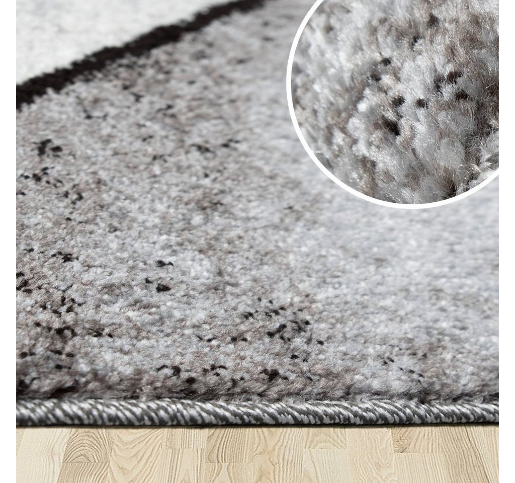 oKu-Tex Bettumrandung 3 teilig, Läufer (67 x 340 cm) + Brücken (2 x 67 x 140 cm), Kurzflor, (Set 3 teilig, 3-tlg), Teppich Schlafzimmer Bettvorleger Set schmal  – Bild 4 von 5