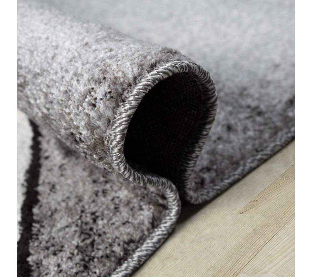 oKu-Tex Bettumrandung 3 teilig, Läufer (67 x 340 cm) + Brücken (2 x 67 x 140 cm), Kurzflor, (Set 3 teilig, 3-tlg), Teppich Schlafzimmer Bettvorleger Set schmal  – Bild 5 von 5