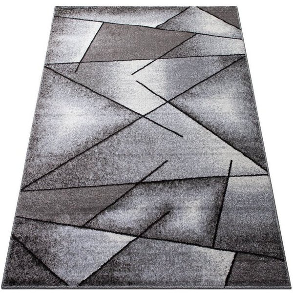 oKu-Tex Teppich Kurzflorteppich, modern, geometrisches Muster, Wohnzimmerteppich, rechteickig, Höhe: 11 mm, Teppich Wohnzimmer, Designteppich, meliert, weicher 